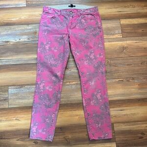 Tommy Hilfiger pink floral denim pants 6